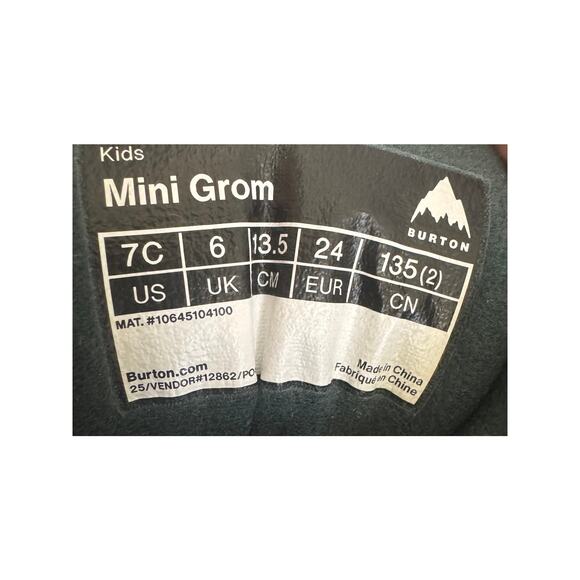 Kids' Burton Mini Grom Snowboard Boots Size Toddler 7 - Picture 7 of 7